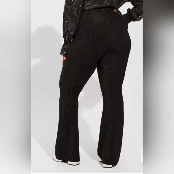 Pull-On Flare Stretch Lurex High-Rise Pant sz 2X 18/20 luxury elegant formal Str - Picture 3 of 10